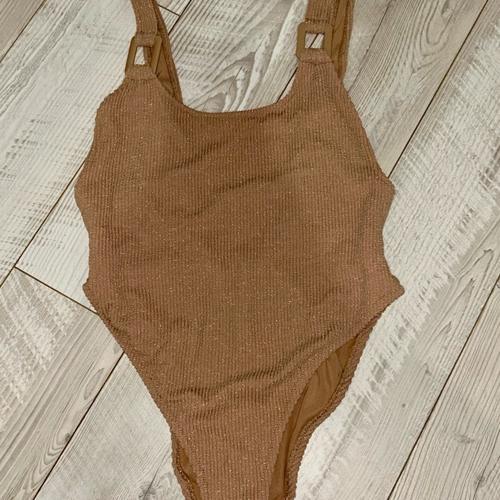 Brown One-Piece Aerie Swimsuit
